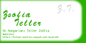 zsofia teller business card